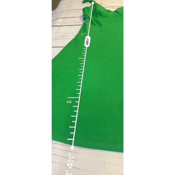 Wild Fable Dress Skater Mini Knit Pullover Ribbed Green Women's XS - Picture 5 of 6